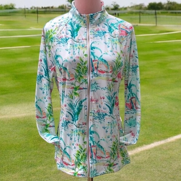 SIGRID OLSEN NWT GOLF & TENNIS ZIP UP JACKET QUICK DRY UPF 50 MOISTURE WICKING - Picture 2 of 8